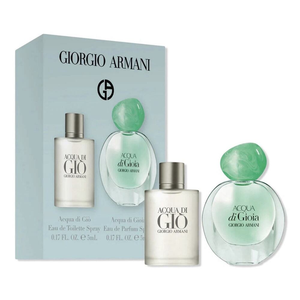 Giorgio Armani Acqua di Giò & Acqua di Gioia Mini Perfume Duo 5ml New